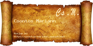 Csontos Mariann névjegykártya